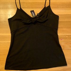 Express NWT! Black tie- knot cami M